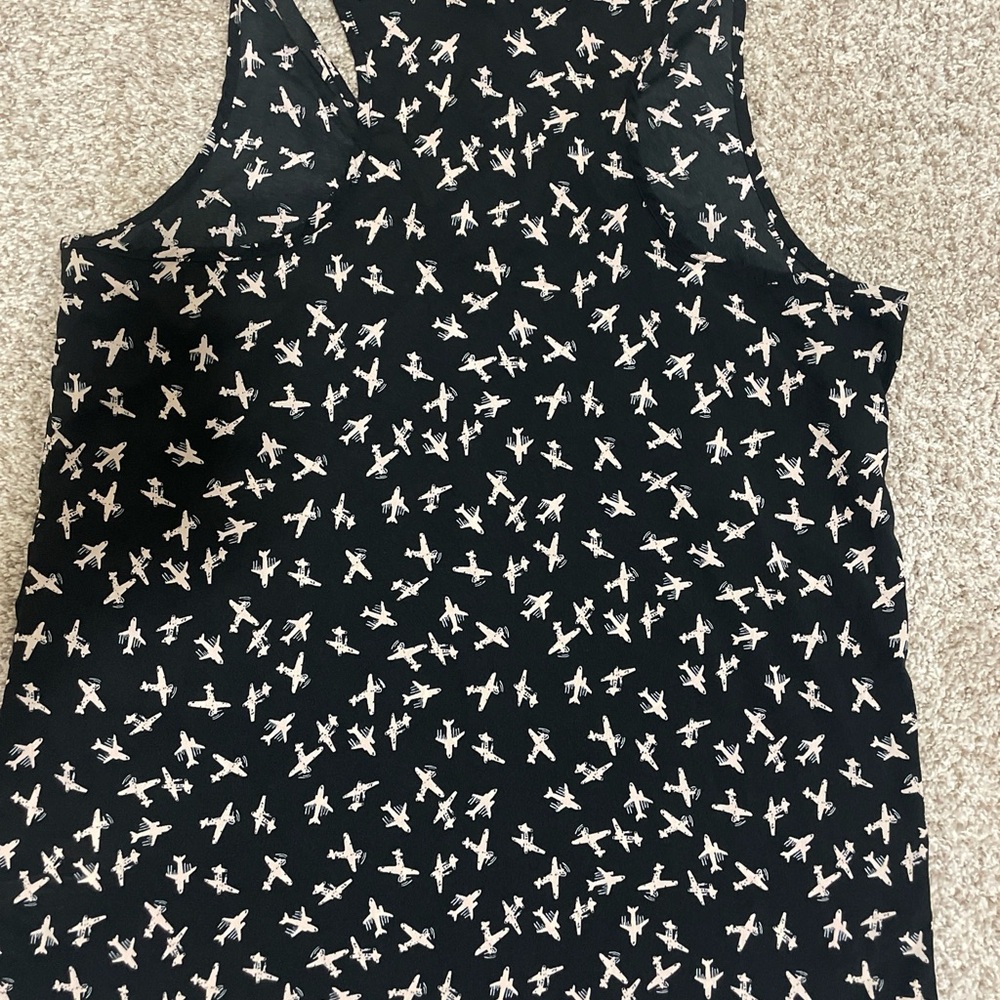 Banana Republic Woman’s Airplane Print Sleeveless Shirt